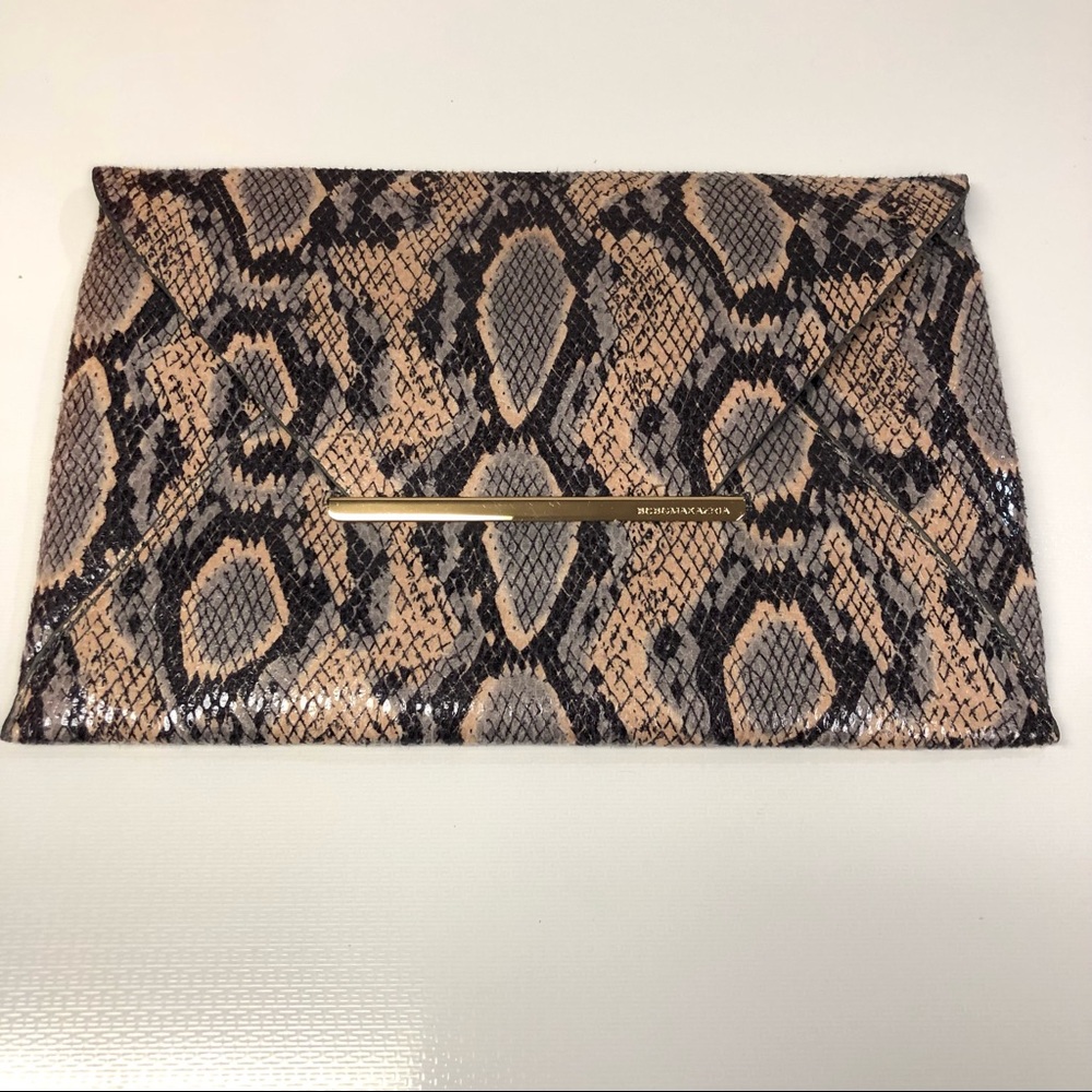 BCBG MaxAzria Harlow Snakeskin Envelope Clutch